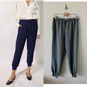 Aritzia-wilfred Buffon Crepe Sage Green Jogger/ Pant (Size:Small)
